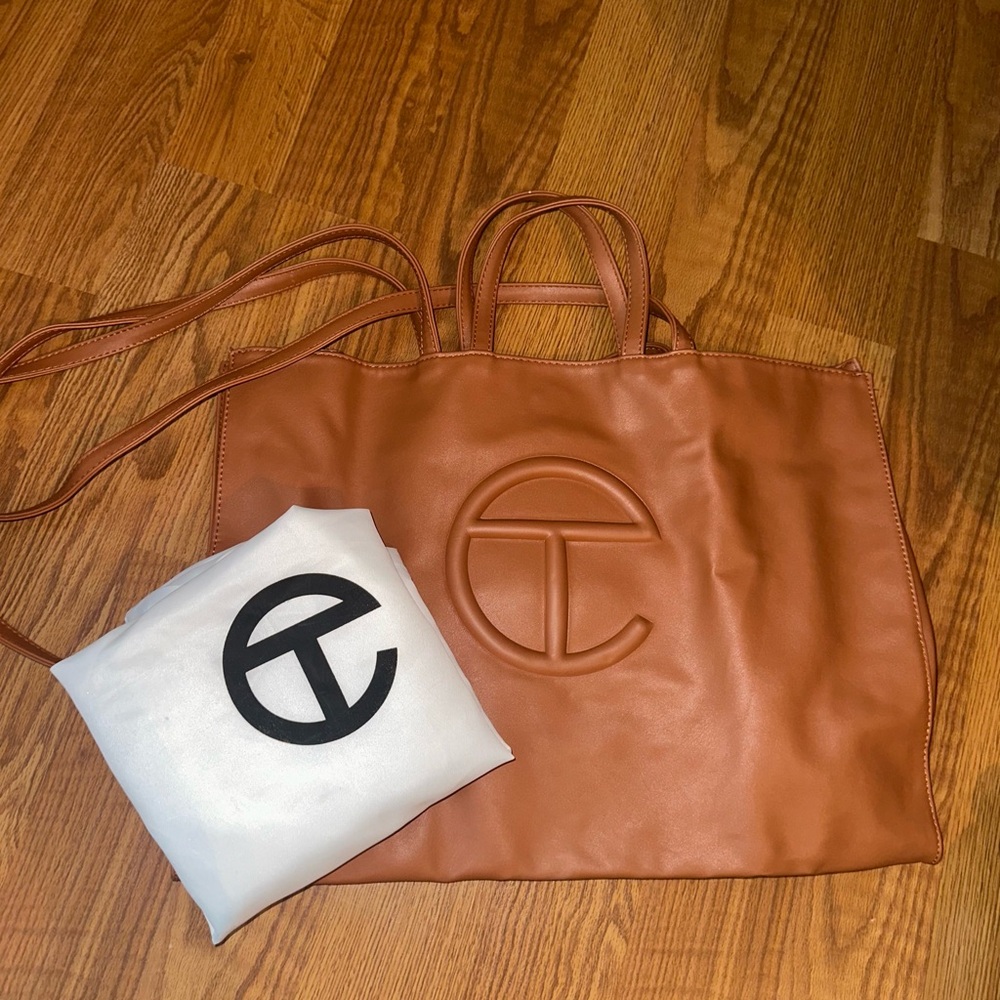 Telfar Tan Leather Tote Bag